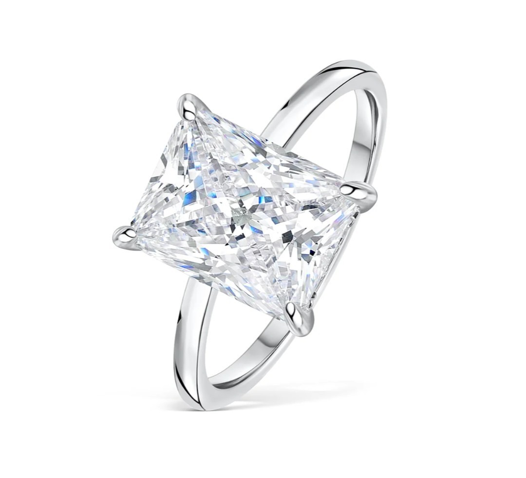 Modern Gents The Camille 3ct Radiant Cut SIMULATED Diamond Size 10
