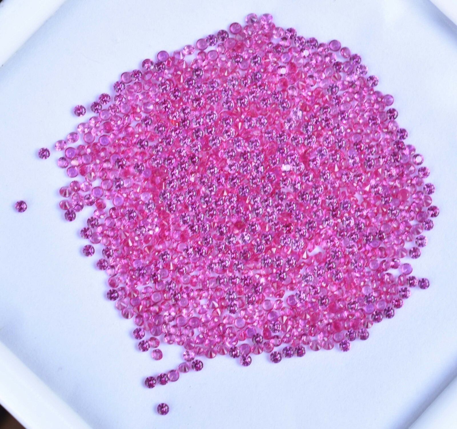 1000 Pcs Natural Red Pink Ruby Round 1.00 mm Quality Treated Loose Gemstone