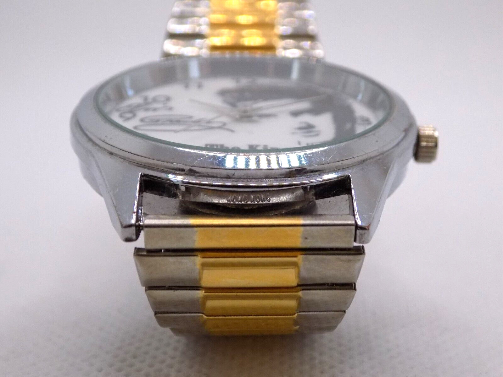 Vintage ELVIS PRASLEY The King of Rock’n Roll Stretch Band Flexible Strap Watch