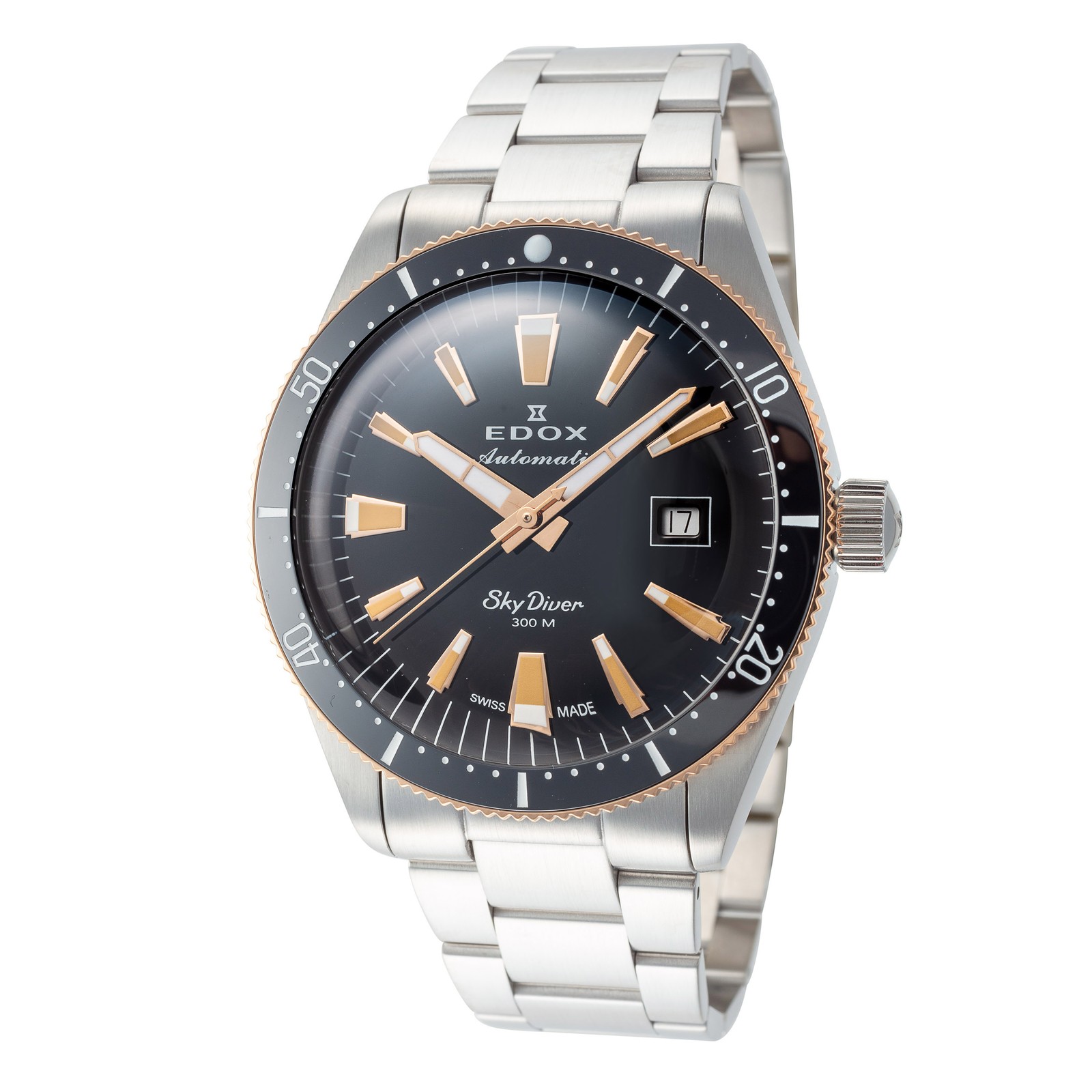 Edox Men’s SkyDiver 42mm Automatic Watch 80126-357RNM-NIRB