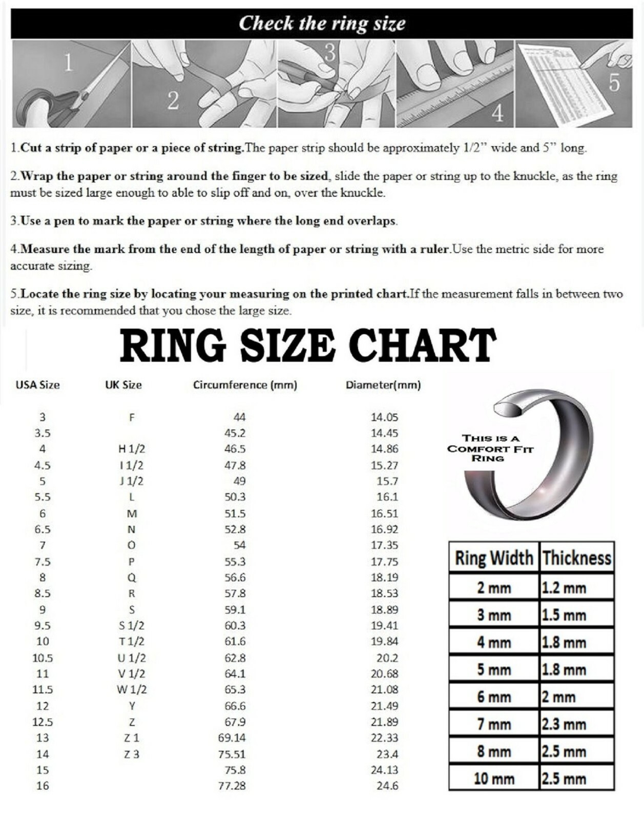 3mm-10mm White Tungsten Carbide Polished Wedding Ring * Custom Engraved *