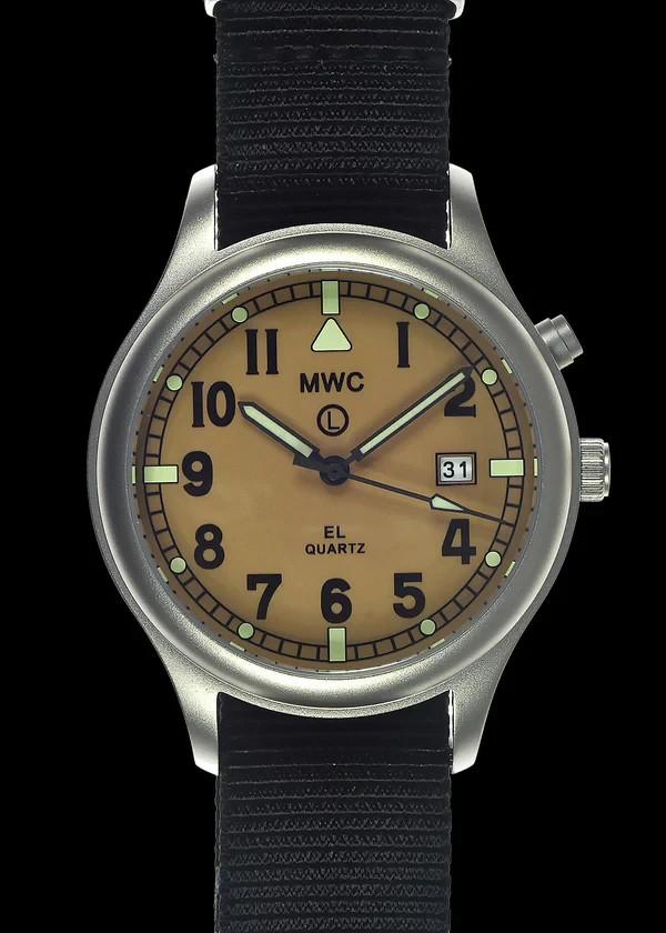 MWC G10EL Stainless Steel General Service Watch Electroluminescent (EL) Backlit