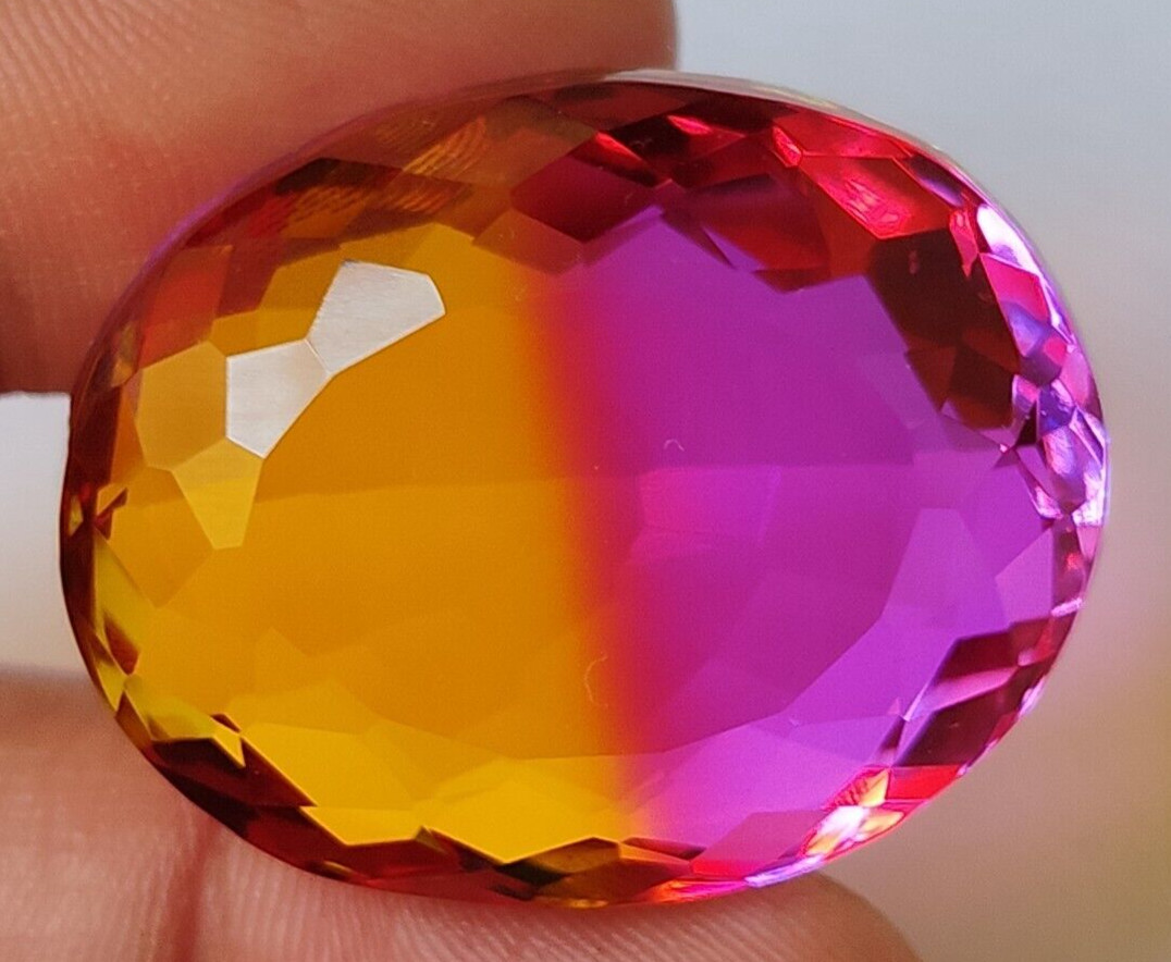 AAA+ Large Tourmaline 97.70 Ct. Oval Cut Bi-Color Loose Gemstone Gift for Women