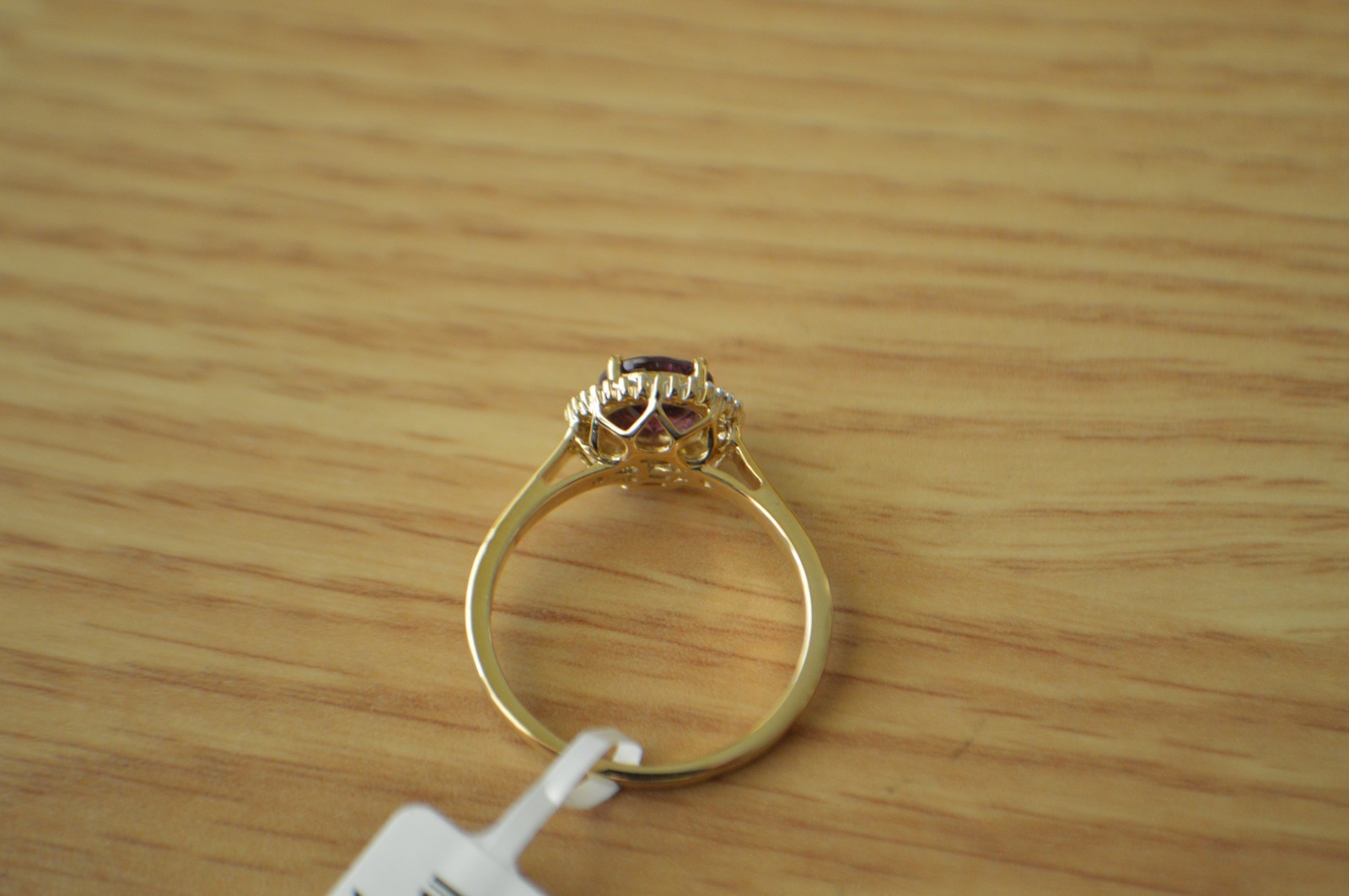 1.63ct Premium Ember Garnet / Diamond Ring 10K Yellow Gold Size 8 AGI Certified