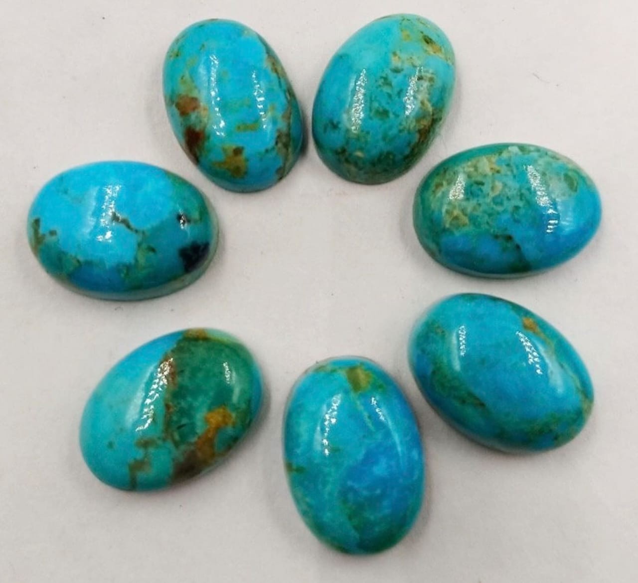 AA++ Mohave Turquoise Oval Shape Ring Size Cabochon Loose Gemstone Wholesale Lot