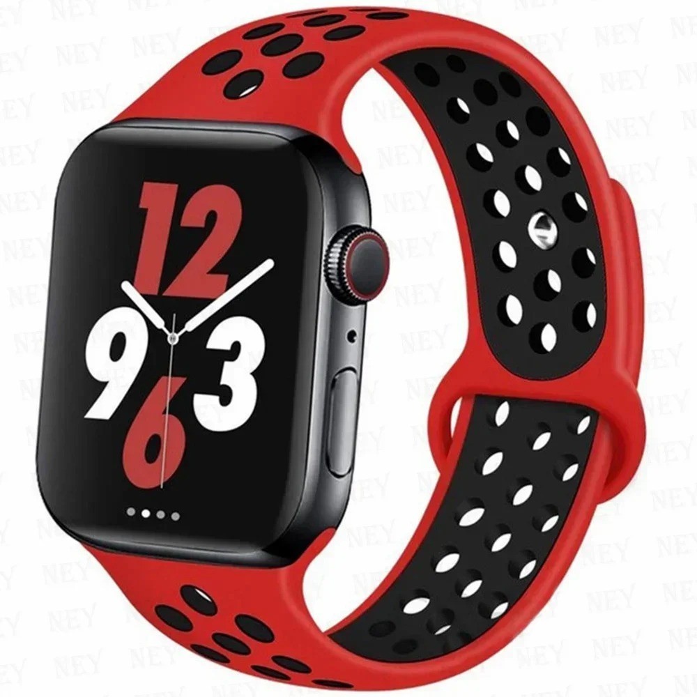 Silicone Sport Straps For Apple Watch Band 45mm 44mm Ultra2 49mm 38/40mm 41mm 42