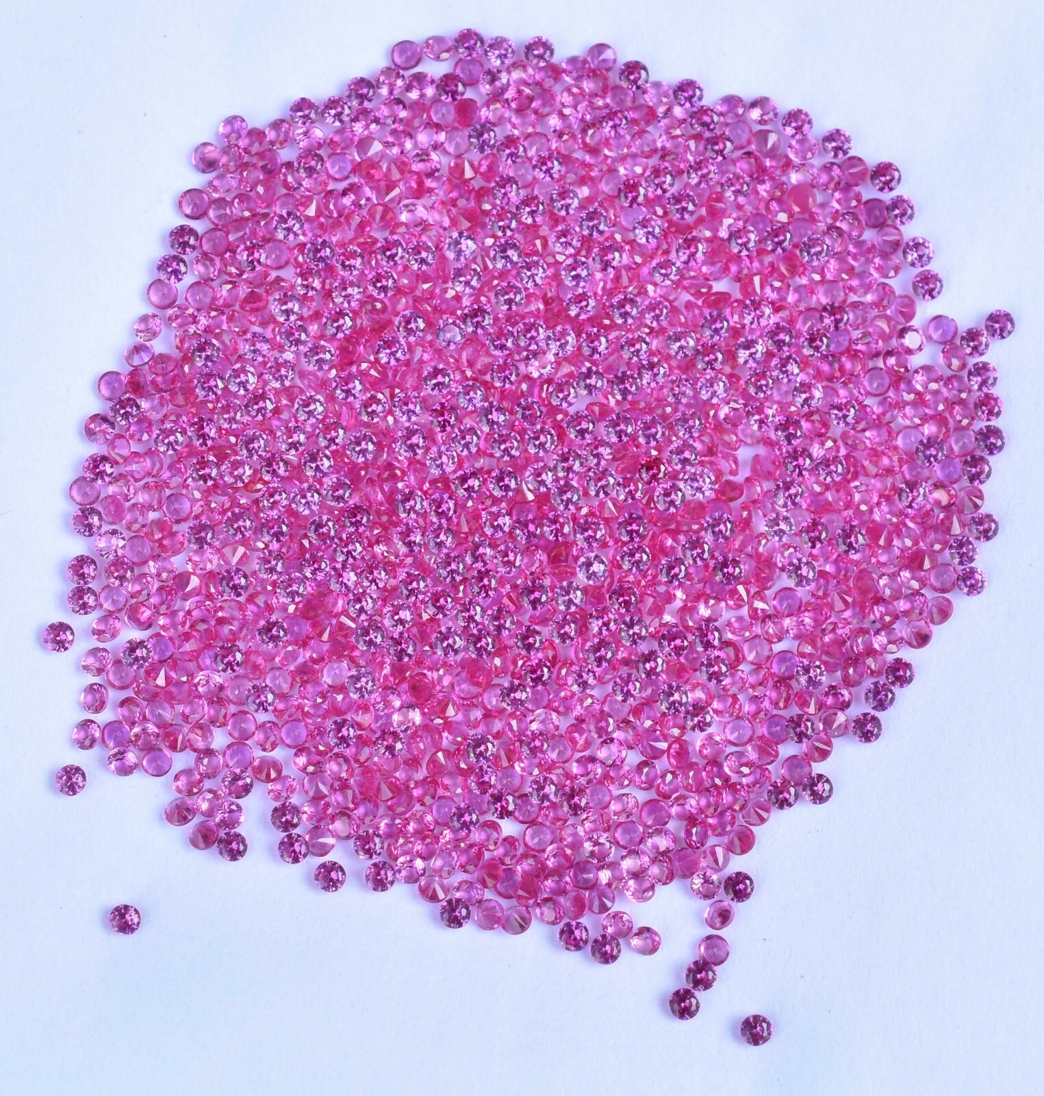 1000 Pcs Natural Red Pink Ruby Round 1.00 mm Quality Treated Loose Gemstone