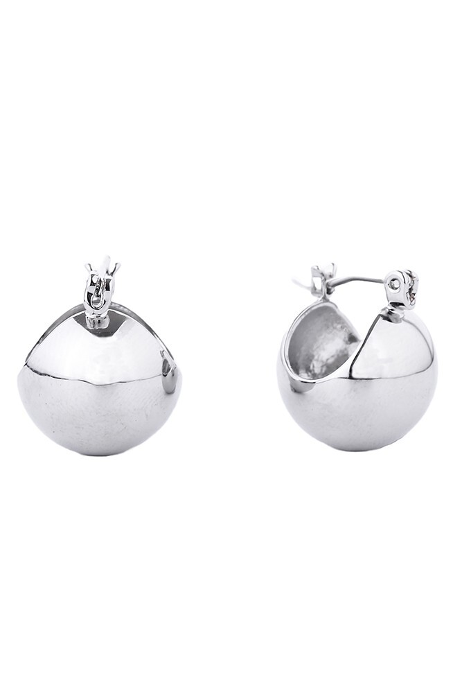 Do Everything in Love 14K Gold/White Gold Dipped Ball Shape Earrings KOREA 2cm