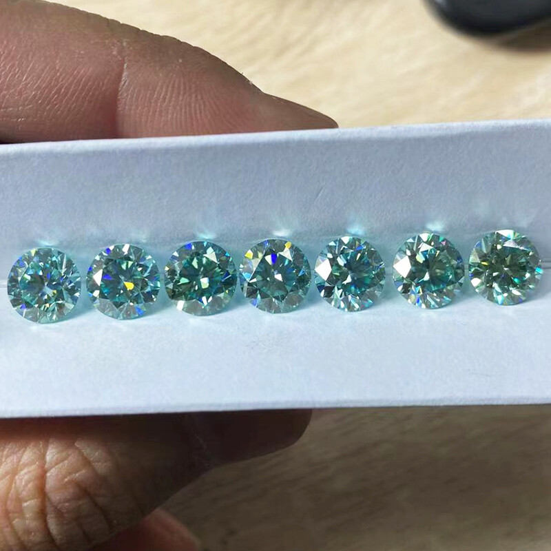 3mm~12mm Lab-Created Moissanite Stone Round Loose Diamond Test Passed Gemstones