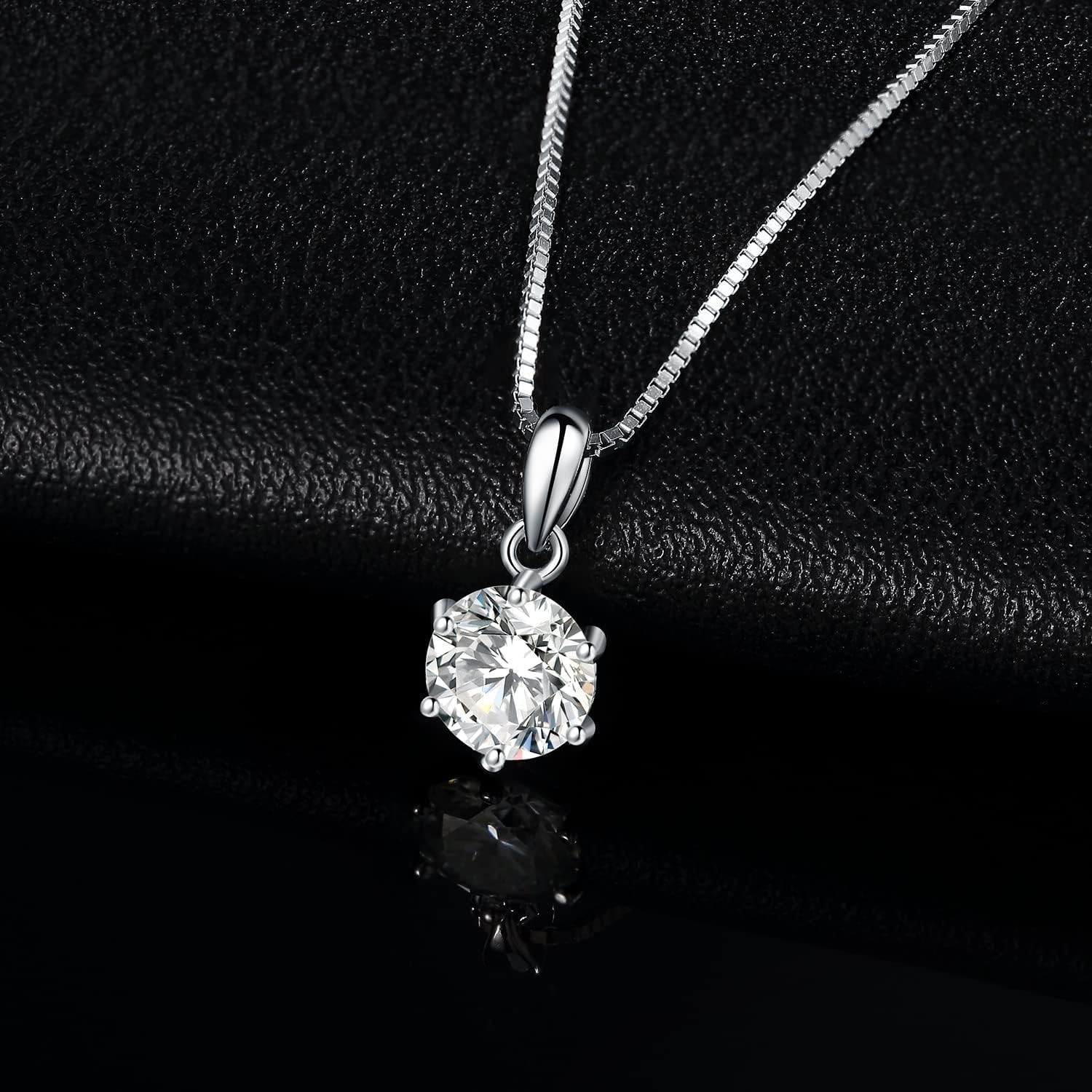 JewelryPalace Round 1ct 2ct 3ct Cubic Zirconia A-1ct-CZ-Sterling Silver