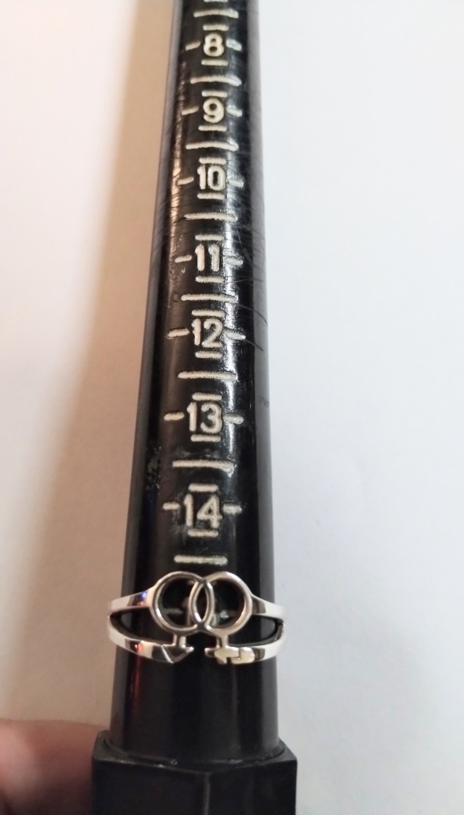 Sterling Silver male and female Symbol Ring Size 15