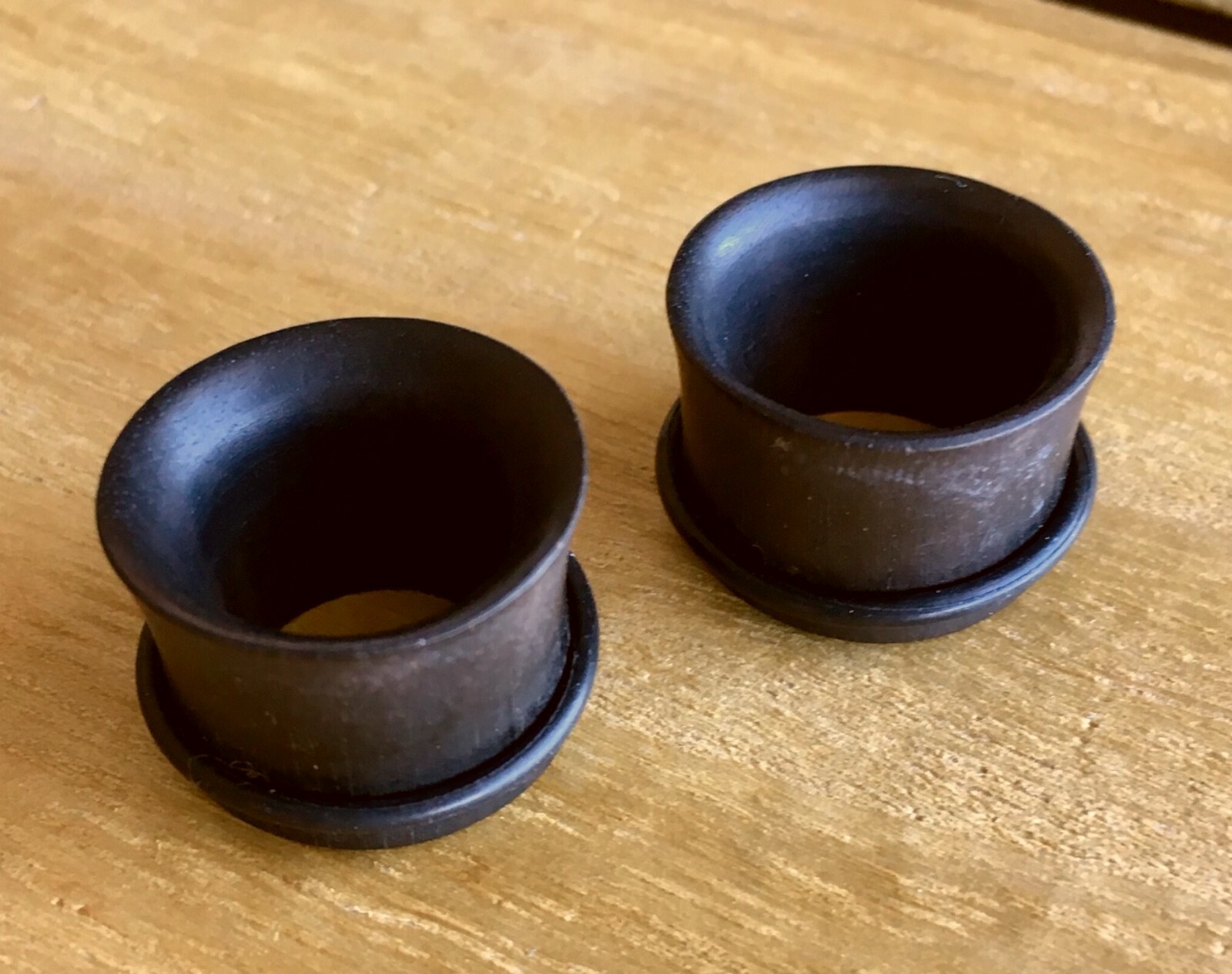 PAIR Black Areng Wood Tunnels Single Flare Plugs Organic Earlets Gauges
