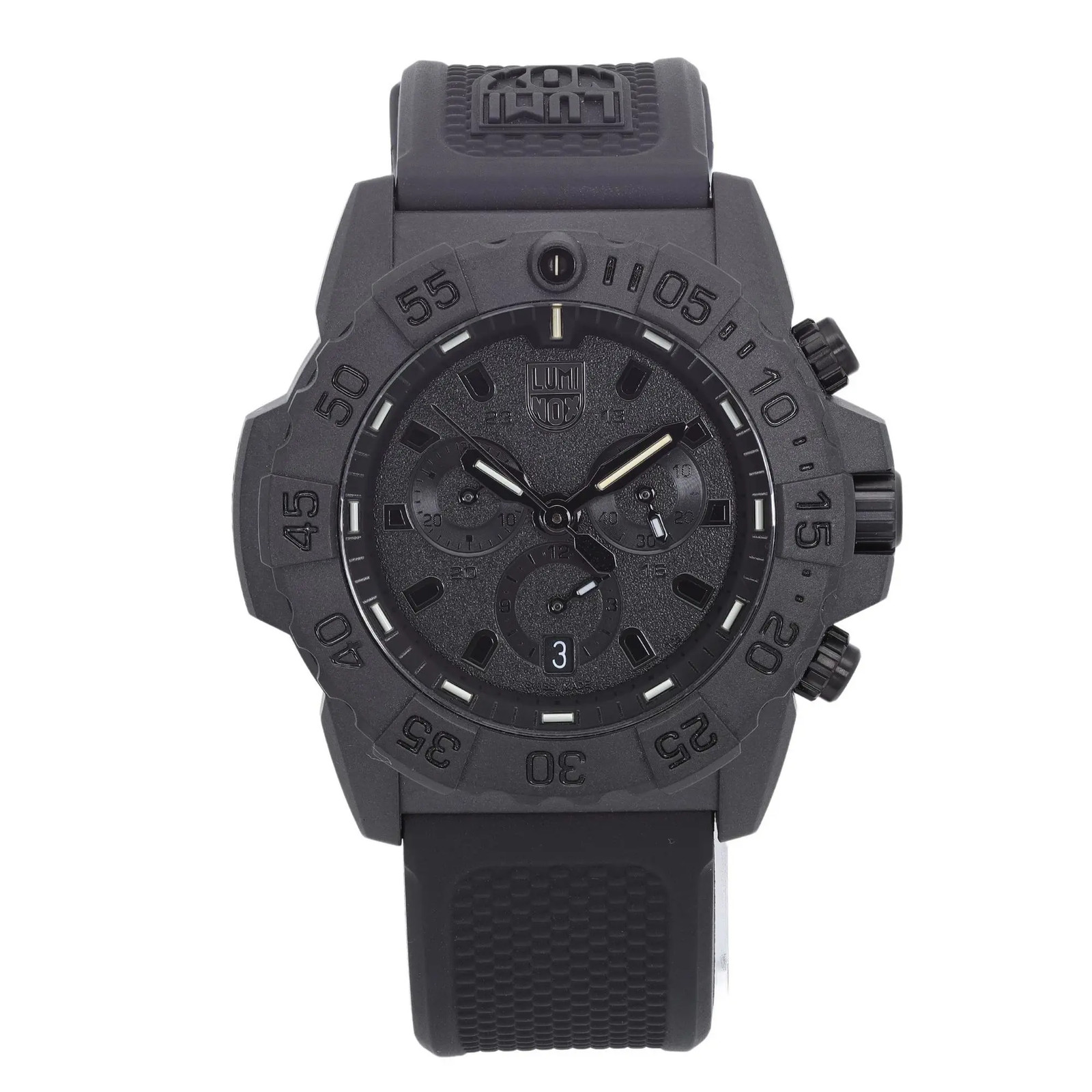 Luminox Navy Seal Chronograph 45mm Carbon Black Dial Men Quartz Watch XS.3581.BO