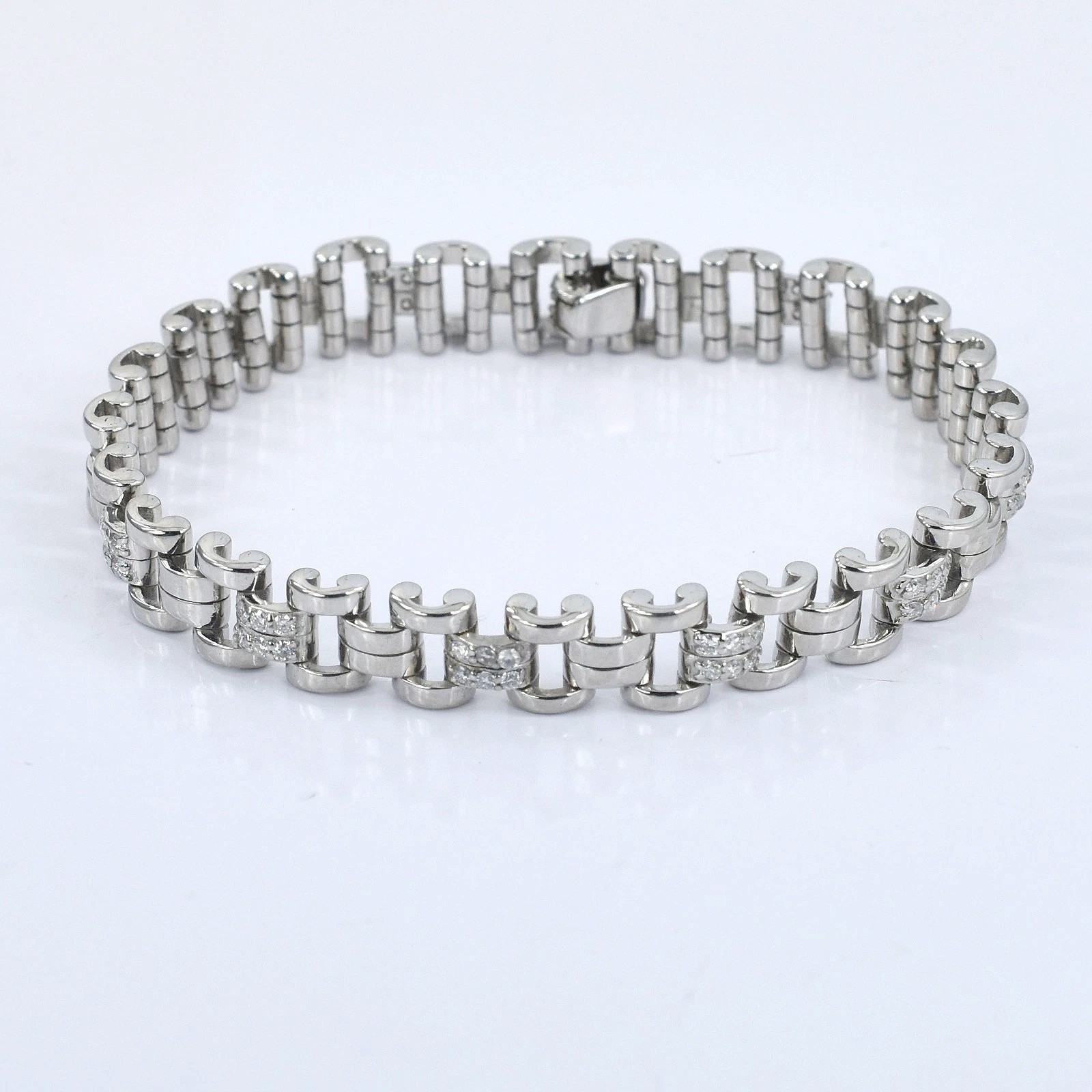 3.00Cts. Certified White Diamonds Bracelet In 925 Silver – Tariffs Free