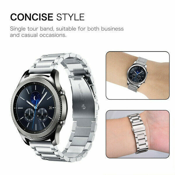 For Samsung Galaxy Watch 5 40/44mm/5 Pro 45mm 4 Classic 42/46mm Metal Band Strap