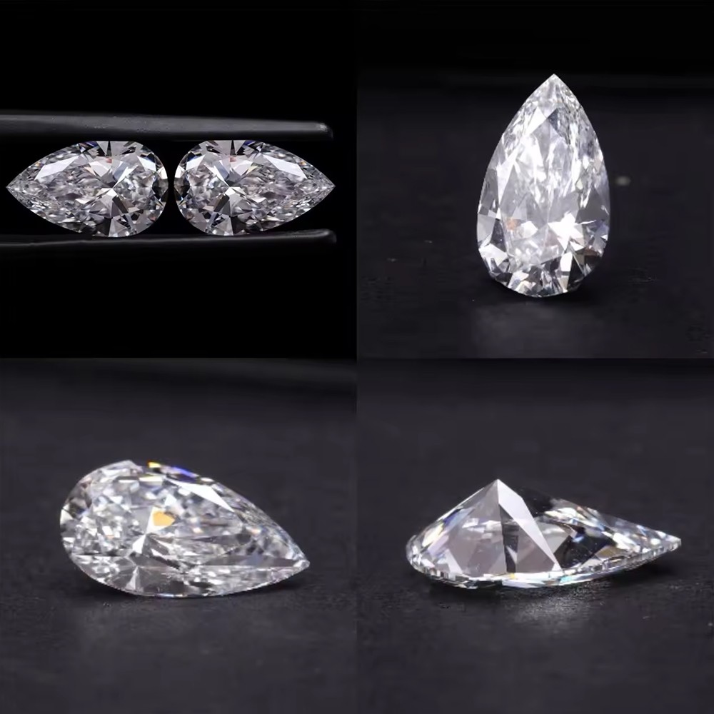 0.03CT-0.3CT DEF Colored Pear VS VVS HPHT Lab Grown Diamonds Loose Diamond Stone