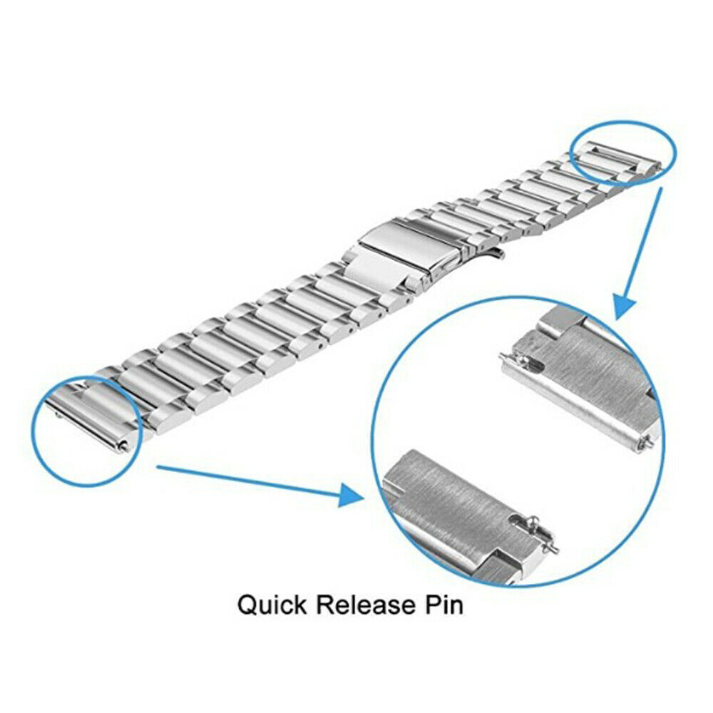 Stainless Steel Strap Band Clasp Metal Watch Bracelet Replacement 18/20/22mm USA
