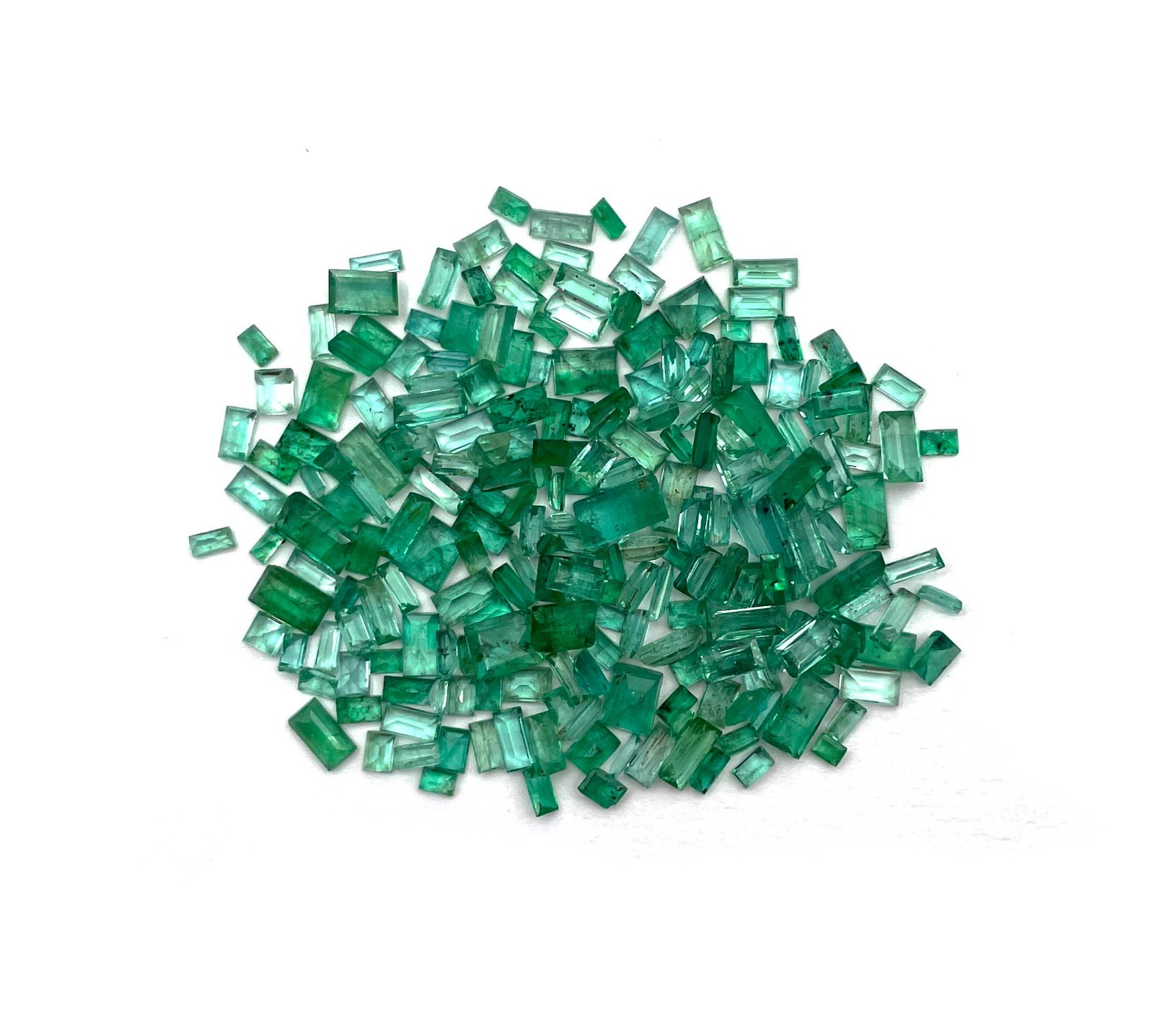 Natural Emerald Baguette Cut Loose Gemstone Lot 13-16 Pcs 2*3-4*6 MM 3 CT