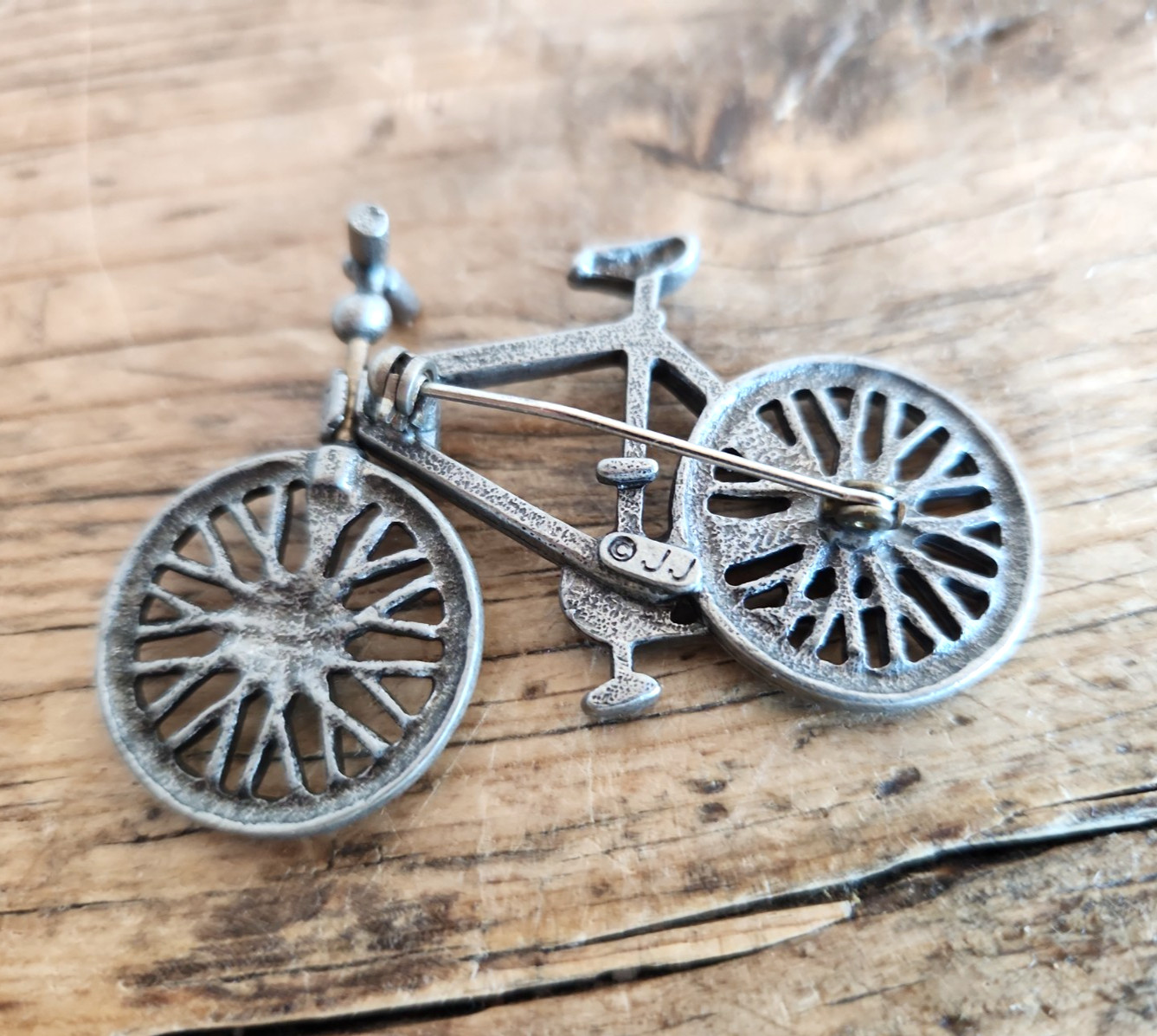 Bicycle Fashion Costume Jewelry Brooches Pin Jewelry Lot One Signed JJ