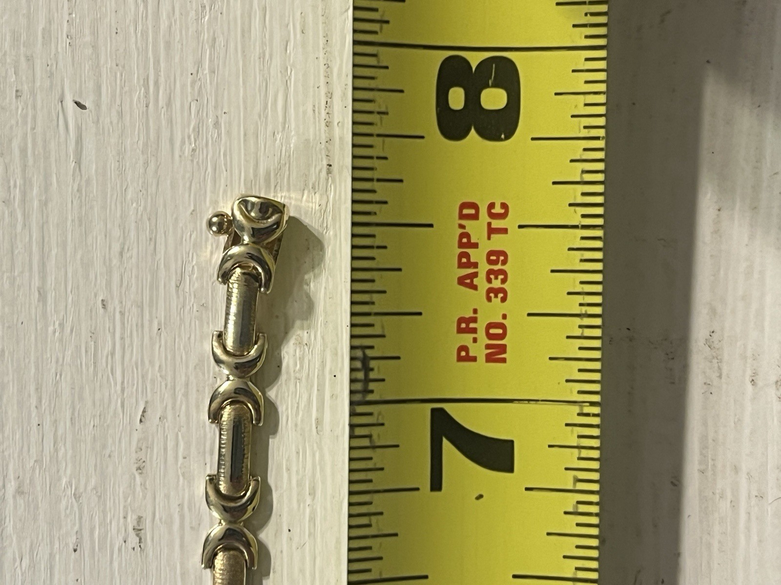 14K Solid Yellow Gold Bracelet REVERSIBLE Shiny Brushed Sides 7.25 In 6.24 Grams