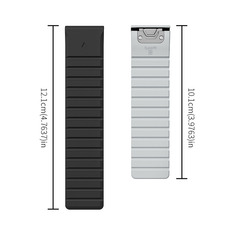 For Garmin Fenix 7/7X/6/5/3 22/26MM Quick Fit Silicone Link Magnetic Strap Band