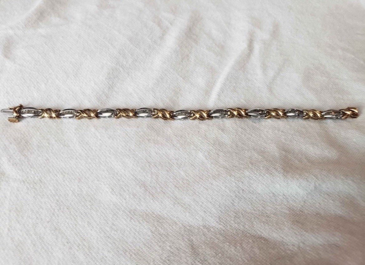10k solid gold diamond tennis bracelet