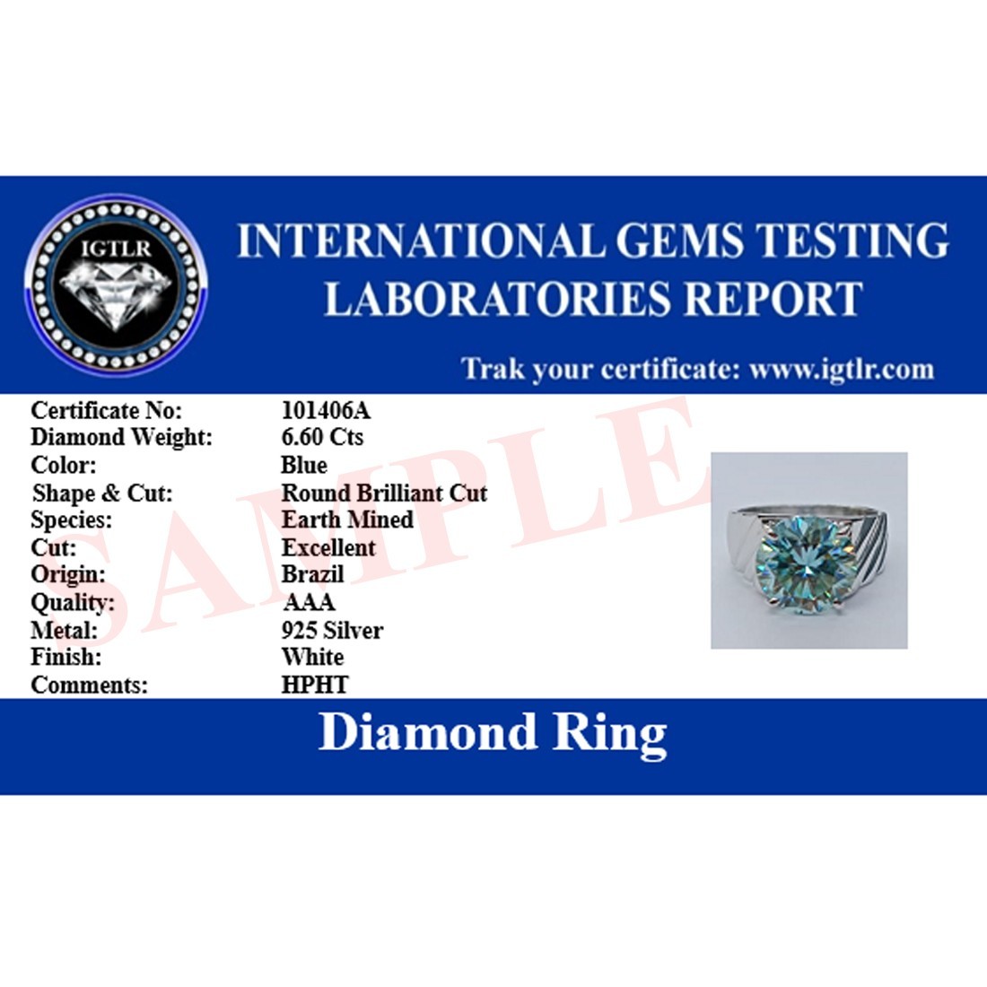RARE 12.30 Ct Certified Emerald Cut Treated Blue Diamond Ring, No Tarrif.