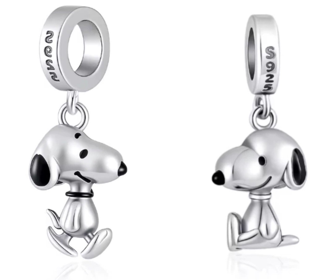 (2 Packs) Couple Snoopys Dog Walk Happy Pendant Charm Necklace Simulated Jewelry