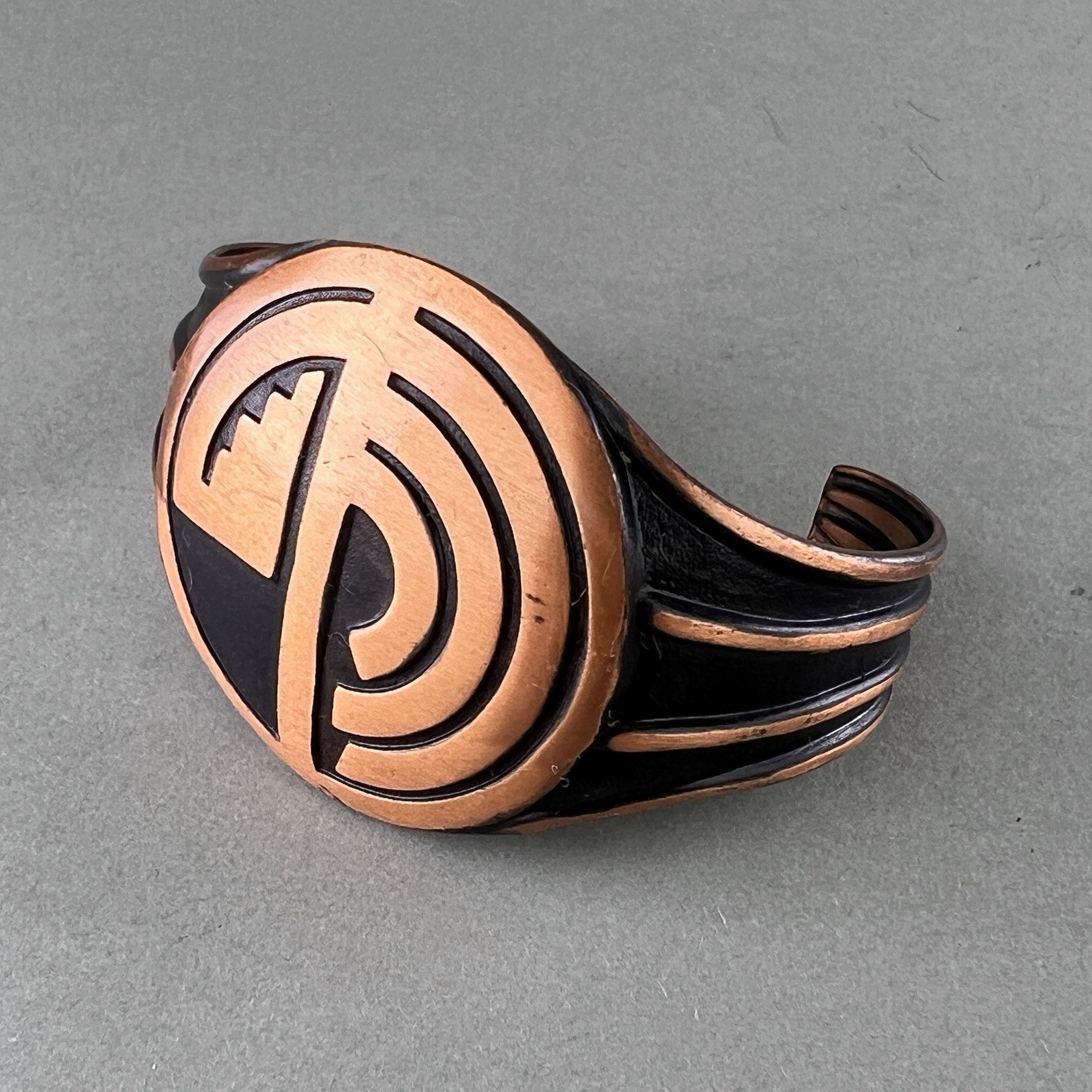 Vintage Bell Trading Copper Cuff Bracelet Maze Southwestern q3z