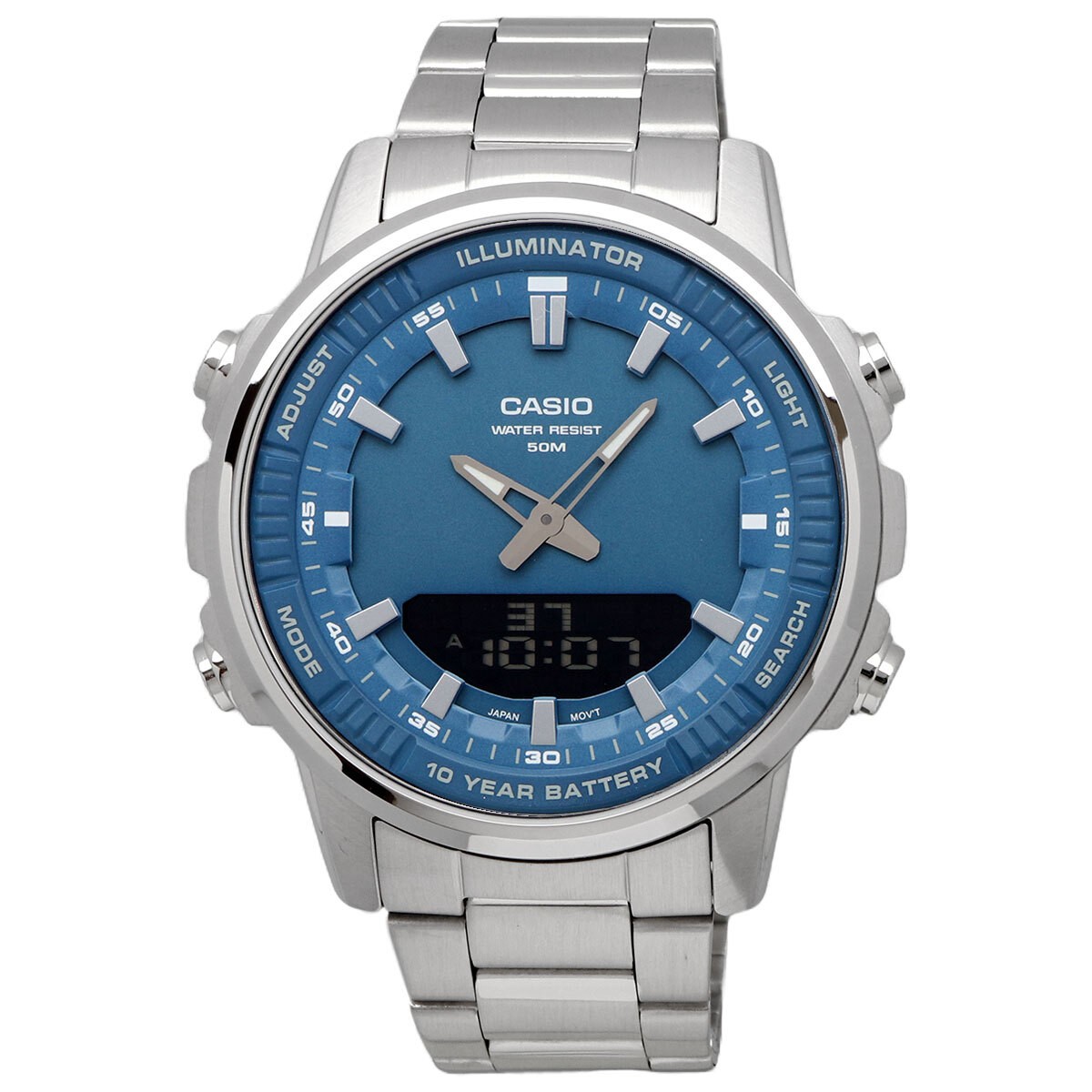 CASIO AMW-880D-2A1V Men’s Ana-Digi World Time Quartz Watch Blue New