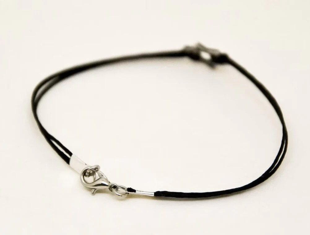 Silver-Plated Stainless Steel Star of David Cord Bracelet