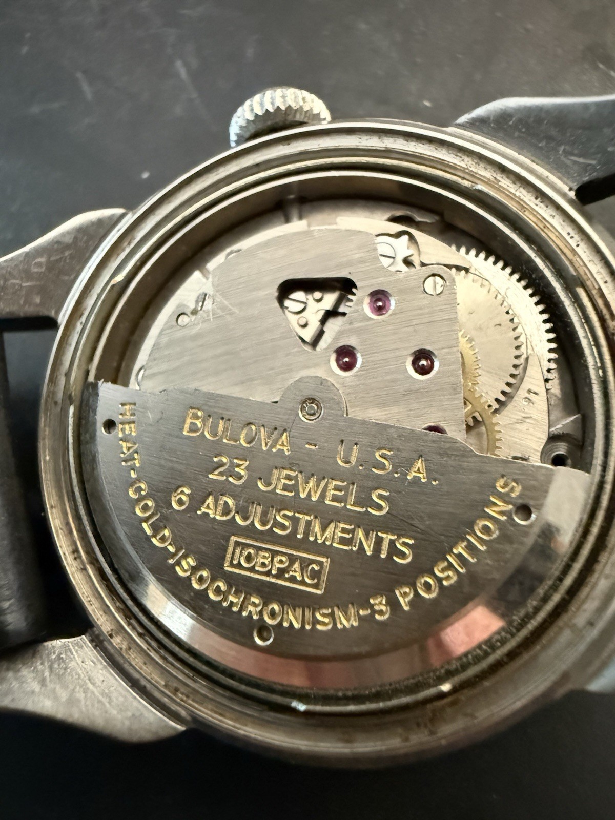 Vintage 1958 Bulova 23 Jewels Self-Winding Watch 10BPAC 6 Adjustments Sunburst