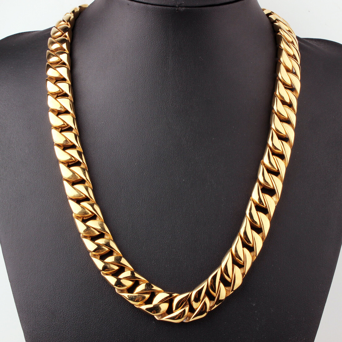 High Polished Mens Chain 316L Stainless Steel Curb Link Necklace Christmas Gift