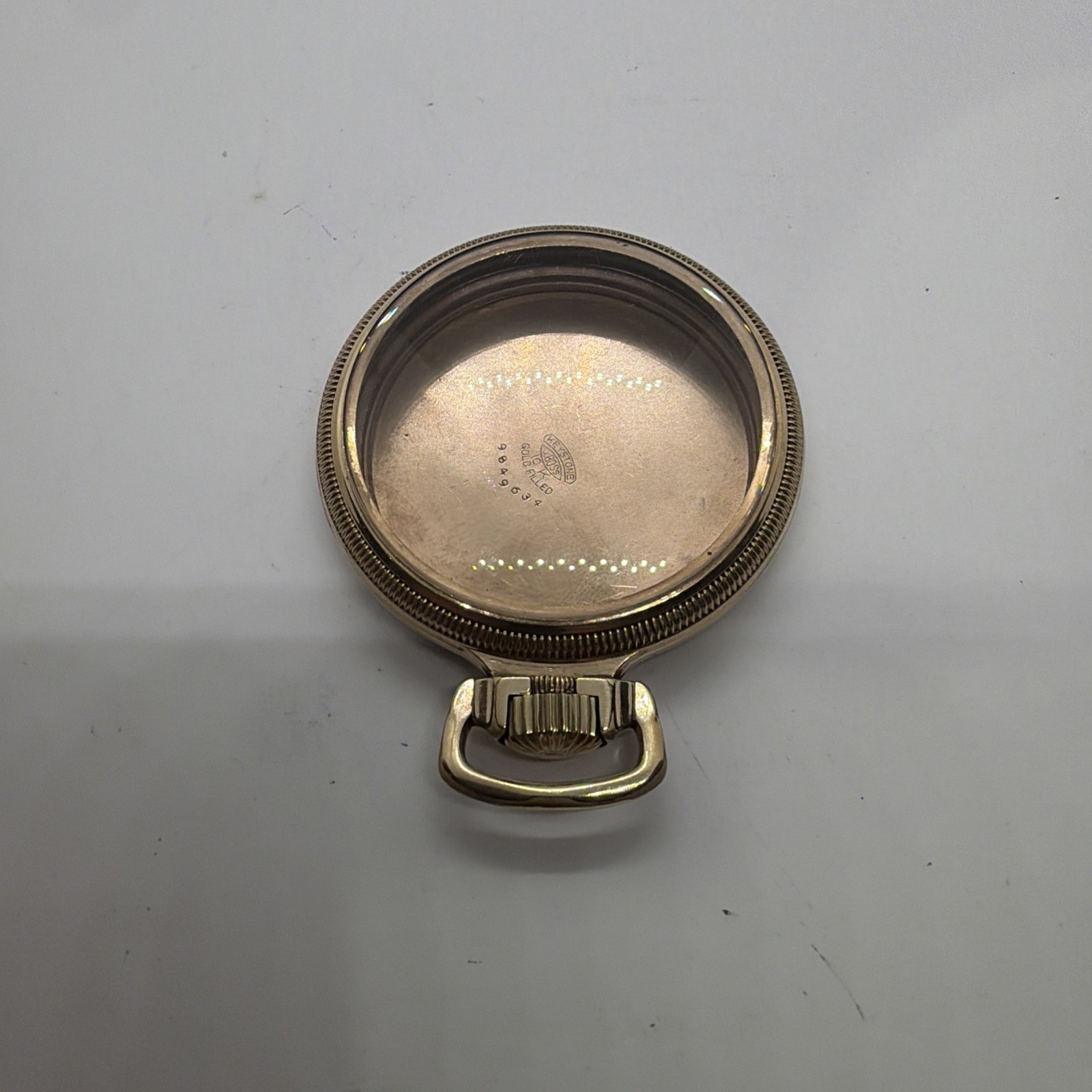 VERY NICE HEAVY KEYSTONE 10K YGF 16s MAINLINER POCKET WATCH RAILROAD CASE