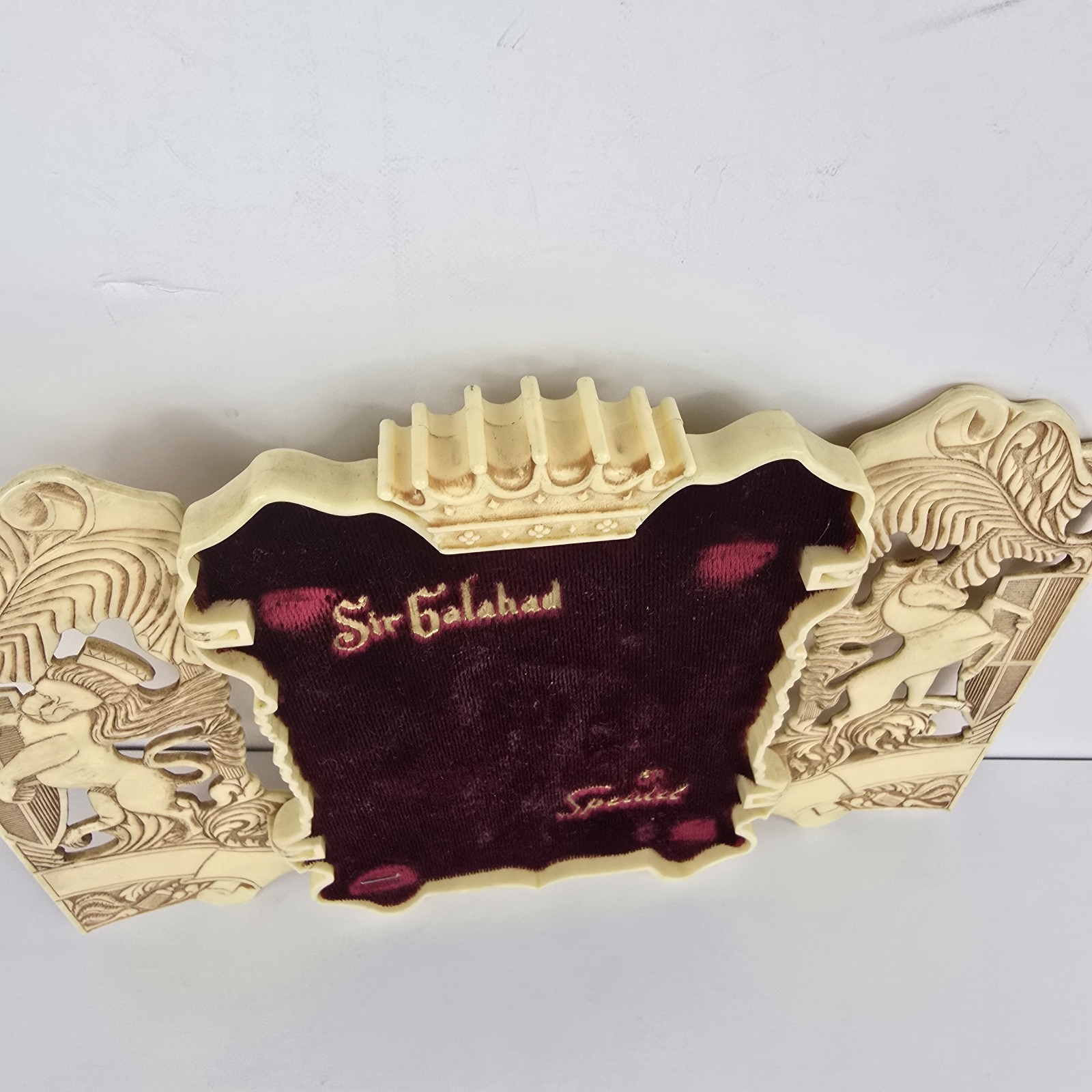 RARE Vtg Speidel Celluloid Sir Galahad Watch Presentation Box Braun Crystal 6.5