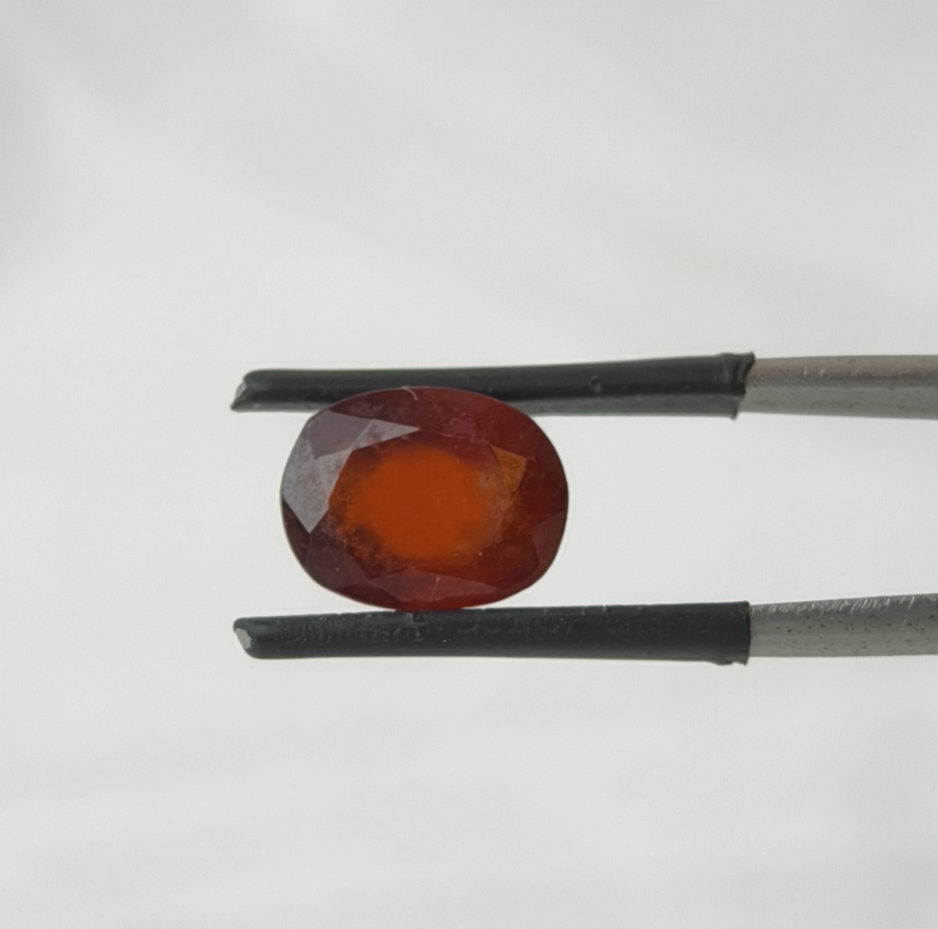 5.98Carat Natural Gomed Hessonite Garnet – Oval Cut Gemstone 9.17 x 11.70 x 6.36