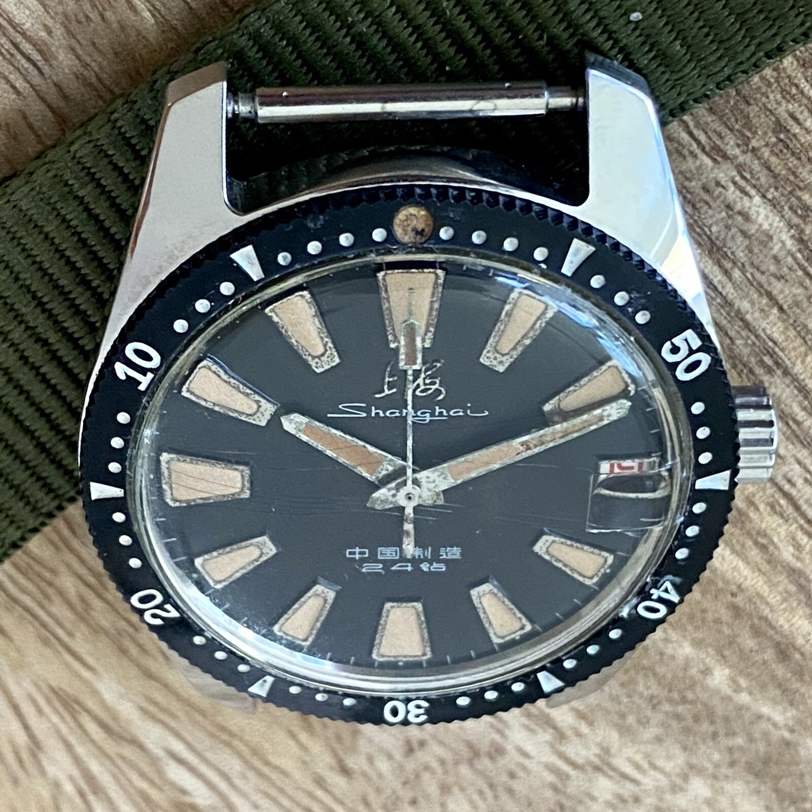 Vintage {Prof. SERVICED} ShangHai 114 Diver SS4 Chinese Military Watch (1540)