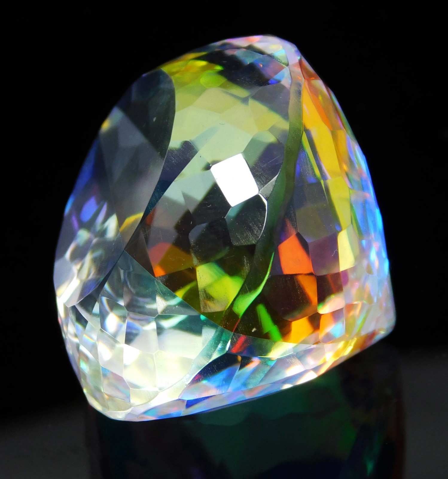 Certified 66.00 Ct Natural Brazilian Mystic Topaz – Oval Cut Loose Gemstone