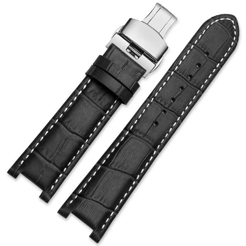 Genuine Leather Watch Strap Fit for Gc 22x13mm 20x11mm Notched Wristwatches Band