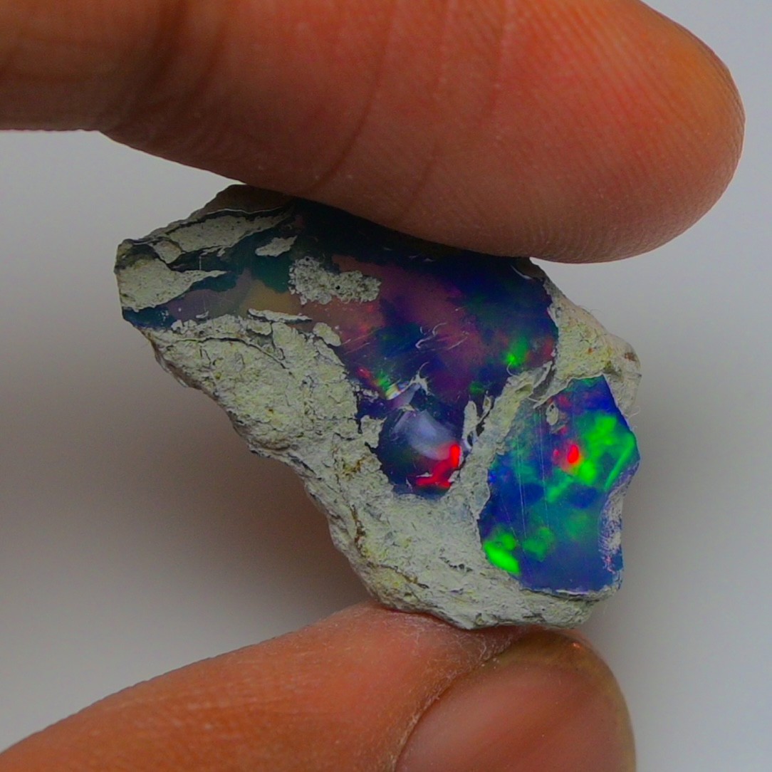 Polished Blue Opal Rough 6.80 Carats, Smoked Ethiopian Welo Opal Rough,