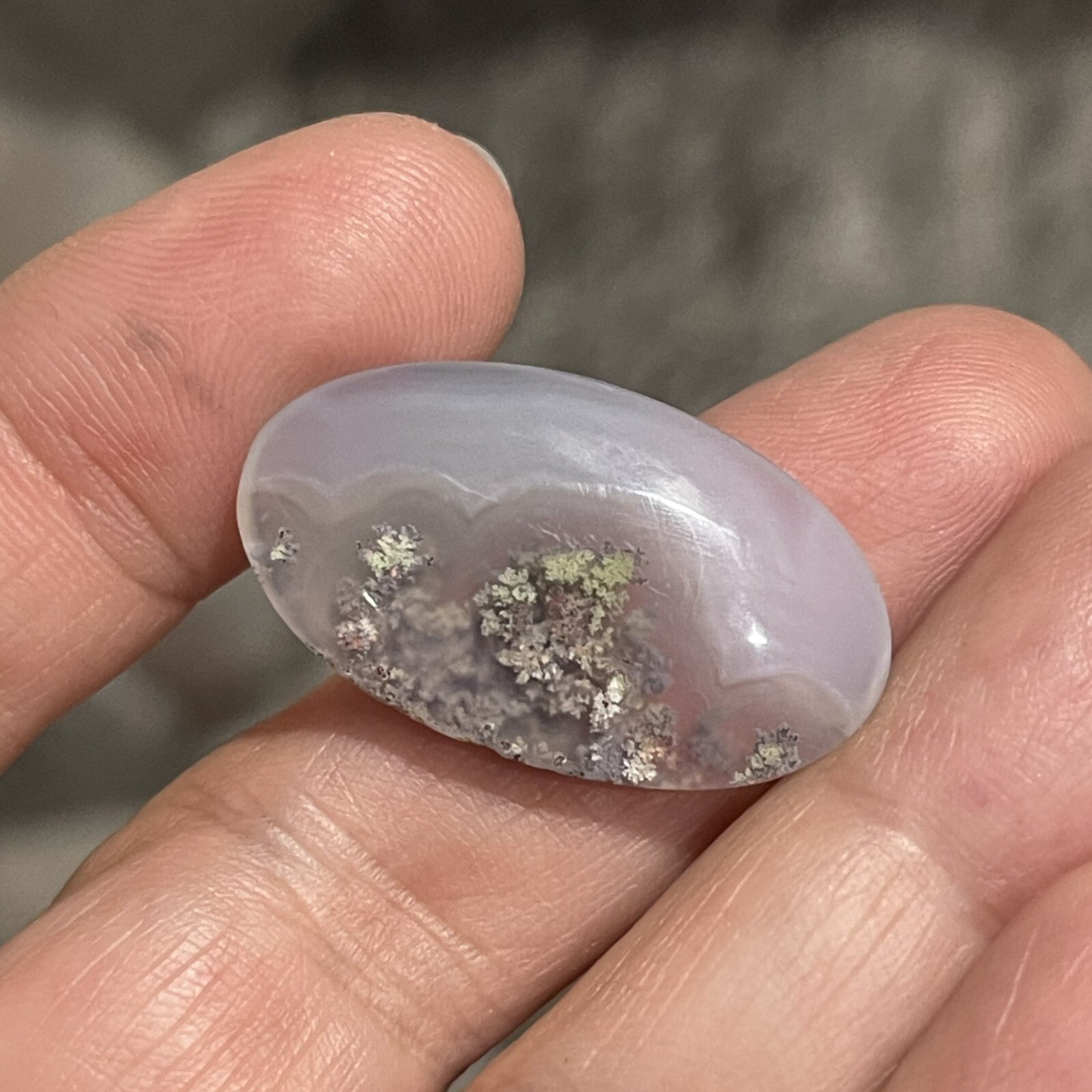 21.4ct 30×17.2×5.4mm Fine Garden Moss Agate Oval Cabochon Loose Picture Stone
