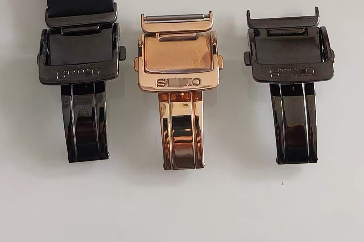 18mm for Seiko Prospex Alpinist Leather Watch Band Steel Deployant Clasp buckle