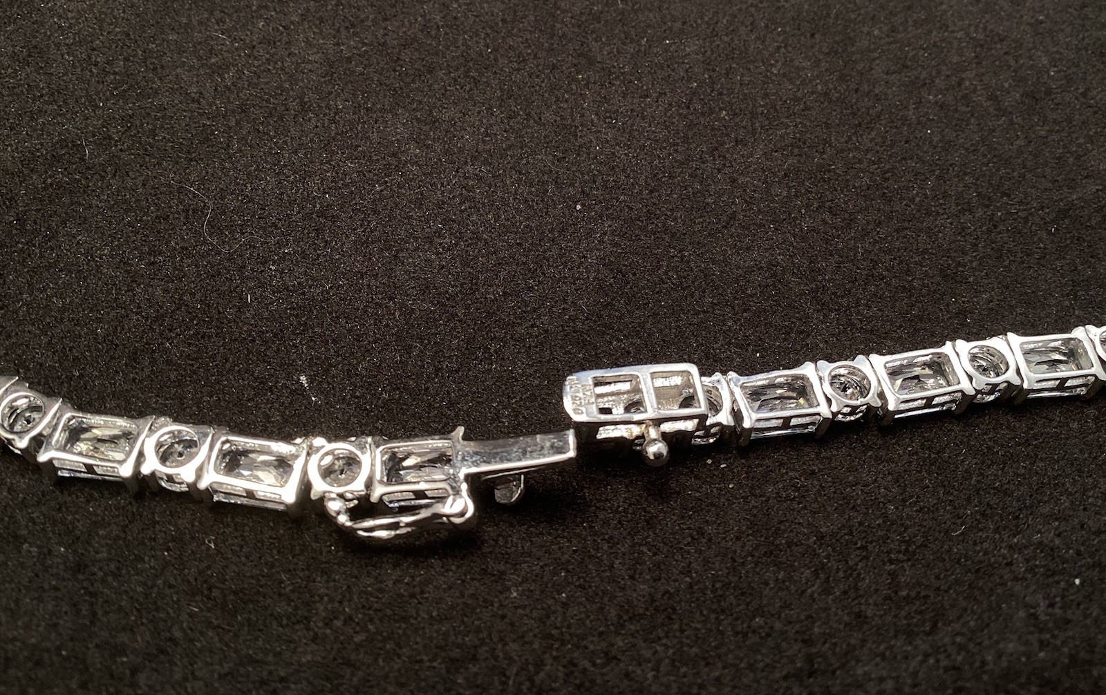 Sterling Silver Fusion Creations TENNIS Necklace 18” Cubic Zirconia 4mm Necklace