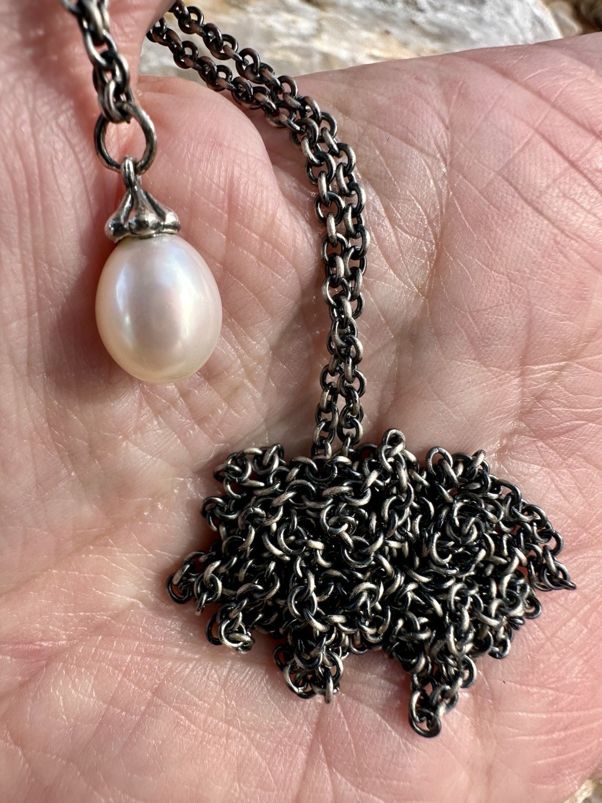 New Old Stock Trollbead Sterling Silver Pearl Fantasy Necklace Choose Length