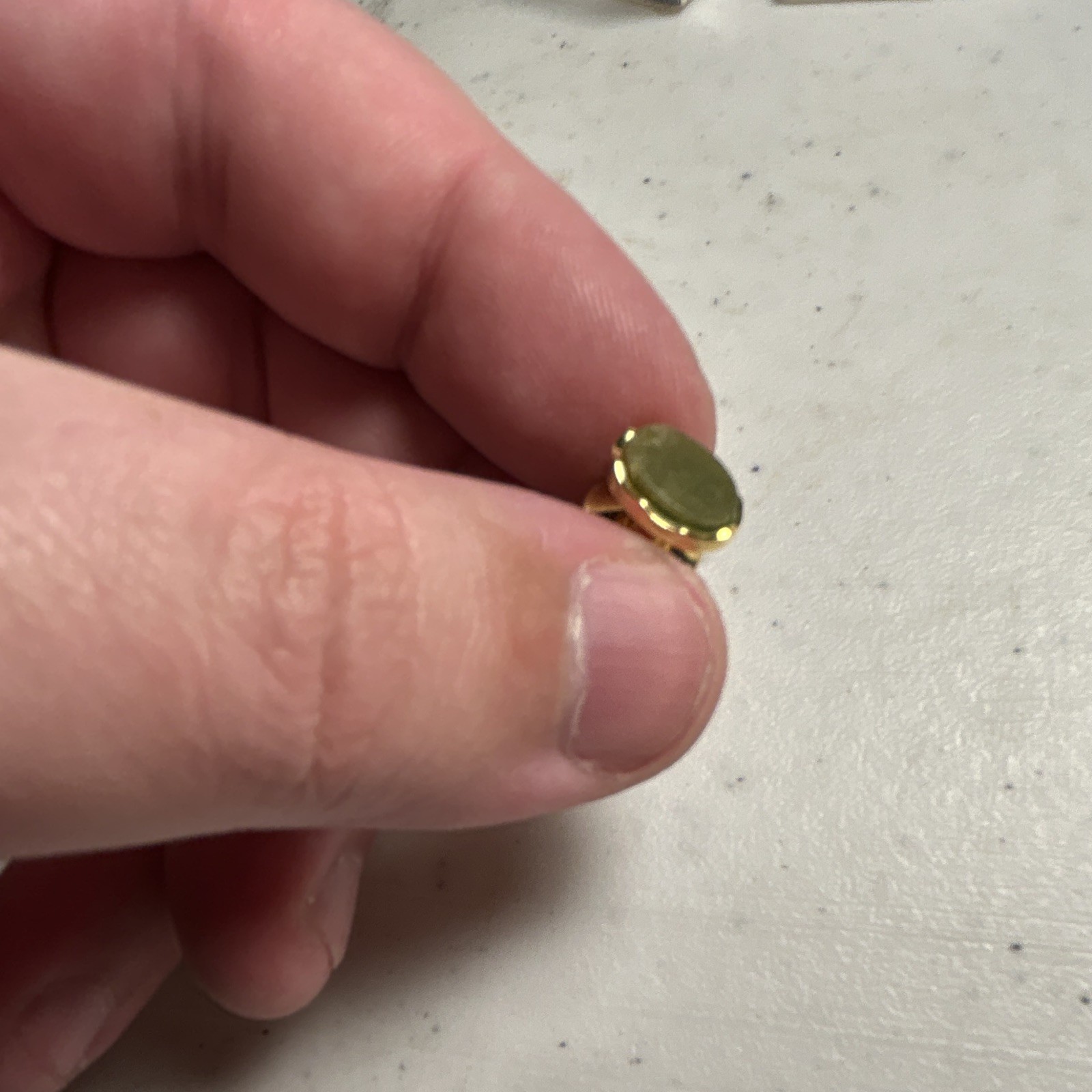 14 ct. Rolled Gold, Connemara Marble pin—Ireland