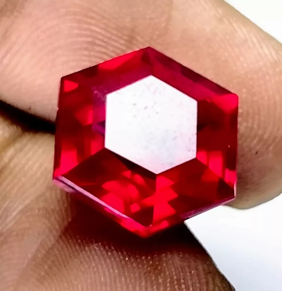 Natural Ruby Red Hexagon Shape 35.21 Ct Certified Loose Gemstone With Free Gift