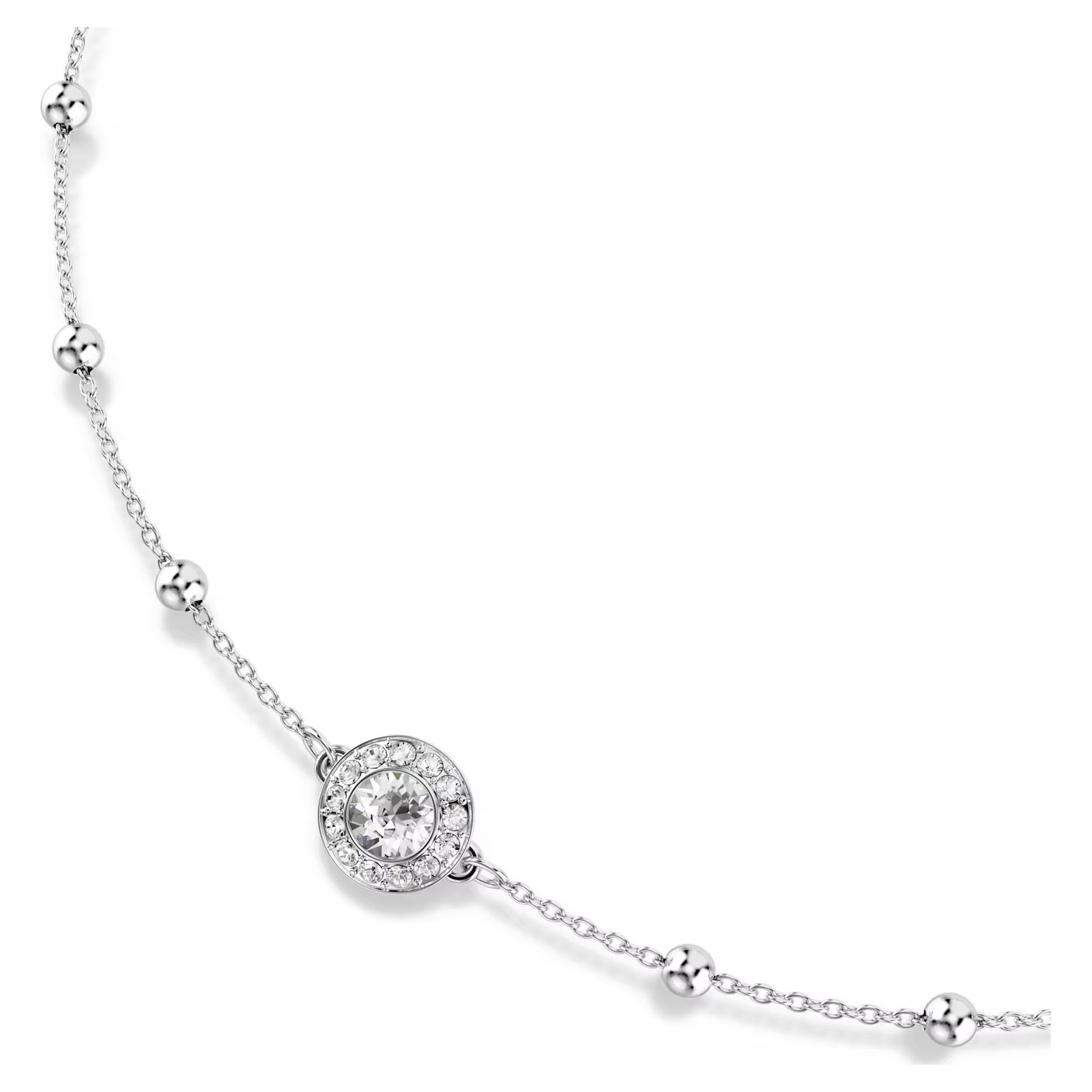 Swarovski Crystal Una Angelic Pendant, Round Cut, White, Rhodium Plated 5733116