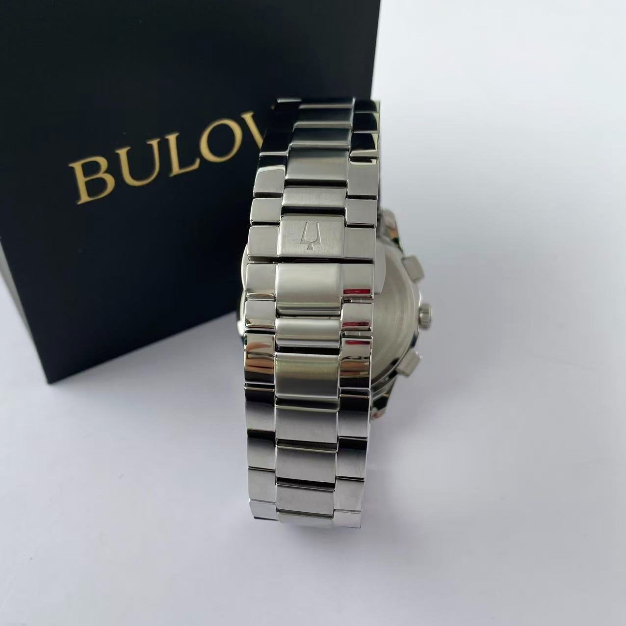 Bulova Wilton Black Dial Stainless Steel Men’s Chronograph Quartz Watch 96B288