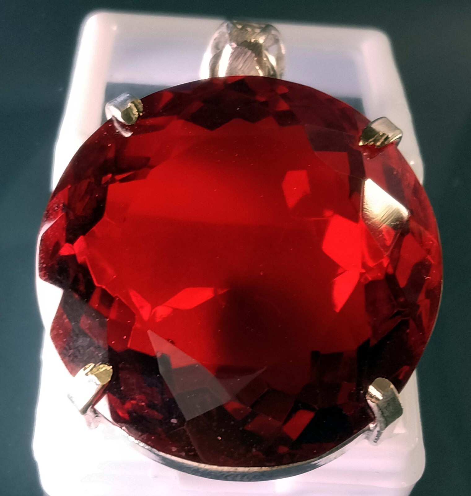 94.60 Ct Red Topaz EGL Certified Round Cut Pendant Natural Loose Gemstone PD021