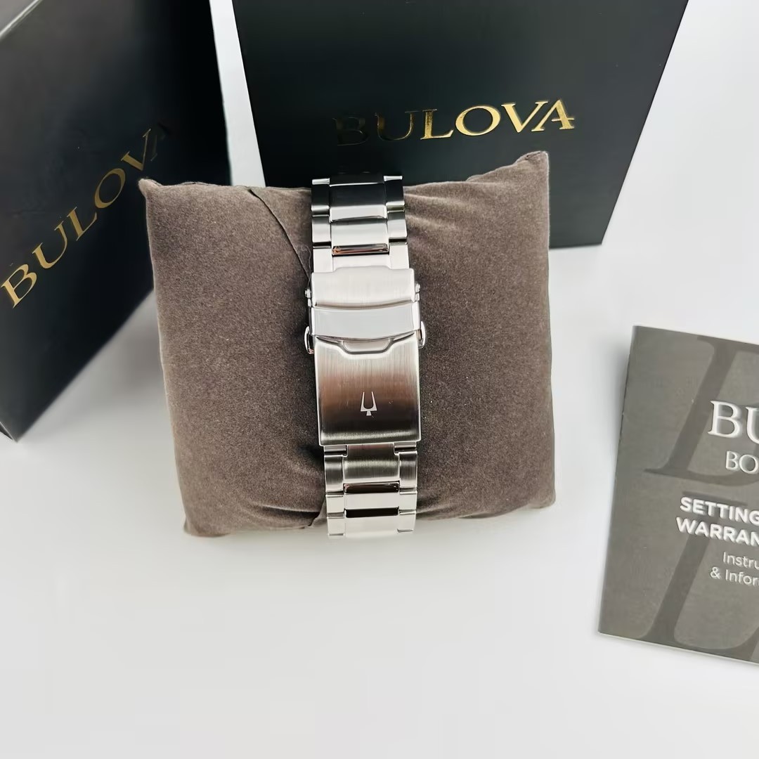 Bulova Marine Star 96B272 Series C Black Dial Stainless Steel Men’s Quartz Watch